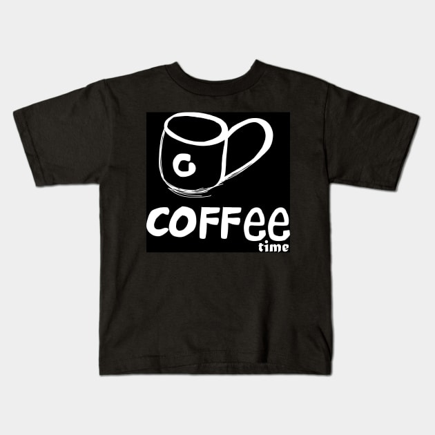 coffee time Kids T-Shirt by Hahanayas